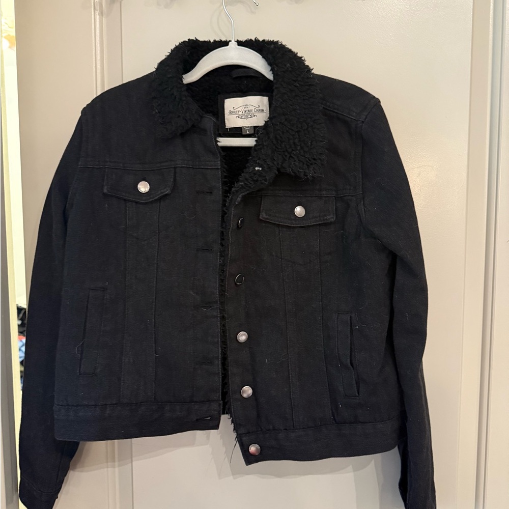 Red Dress Boutique Black Sherpa-Lined Jacket